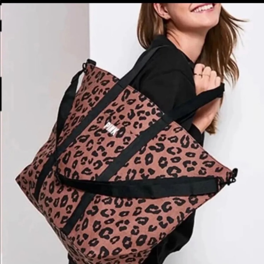 Pink weekender bag